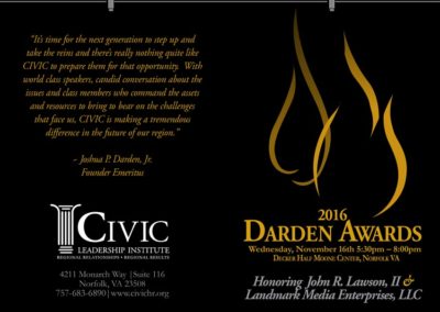 Darden Awards Invitation | Front & Back Cover with Maverick Marketing Advertising and Public Relations