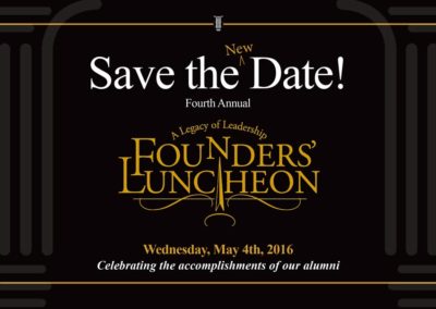 Founders Luncheon 2016 Save the Date | Front with Maverick Marketing Advertising and Public Relations