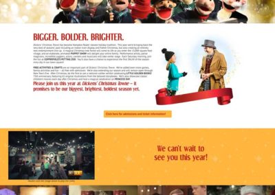 Dickens' Christmas Towne - Website with Maverick Marketing Advertising and Public Relations