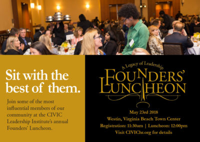 CIVIC-2018-founders-luncheon-postcard-1 with Maverick Marketing Advertising and Public Relations
