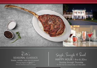Ruth's Chris Class and Happy Hour Print Ad Campaign with Maverick Marketing Advertising and Public Relations