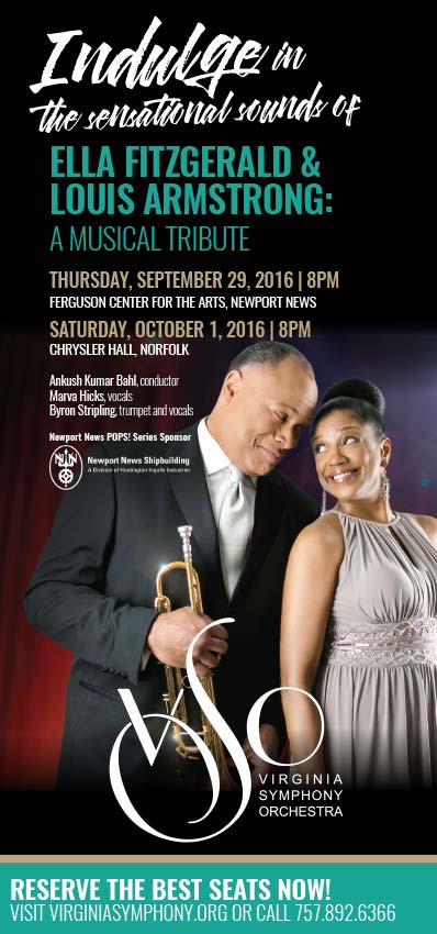 VSO - Ella Fitzgerald and Louis Armstrong Concert Ad